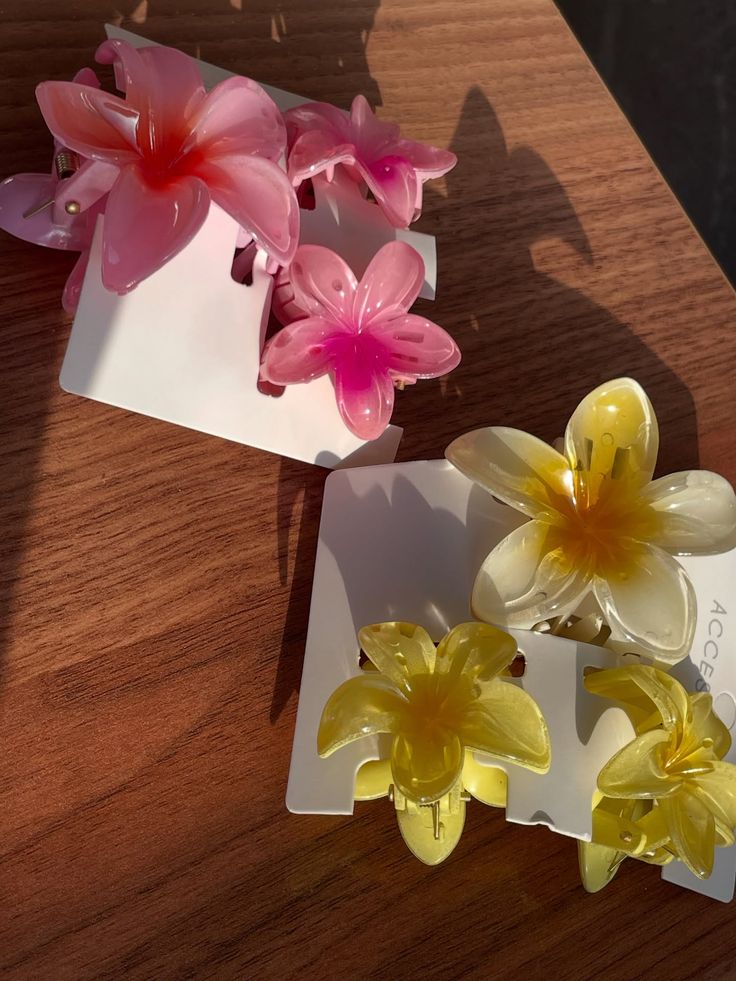 Flower Claw Clip (set of 3)