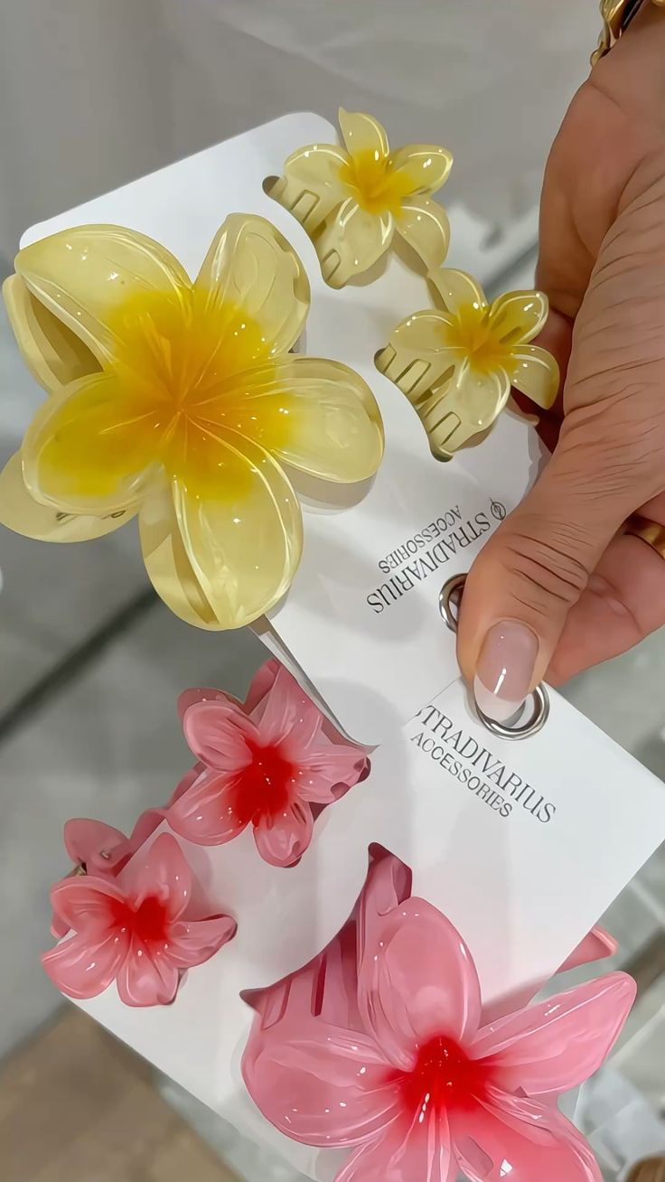 Flower Claw Clip (set of 3)